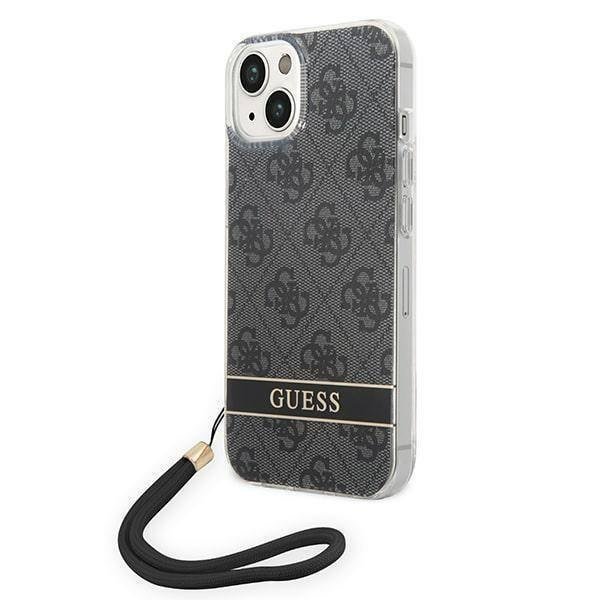Guess GUOHCP14MH4STK iPhone 14 Plus 6,7` czarny/black hardcase 4G Print Strap