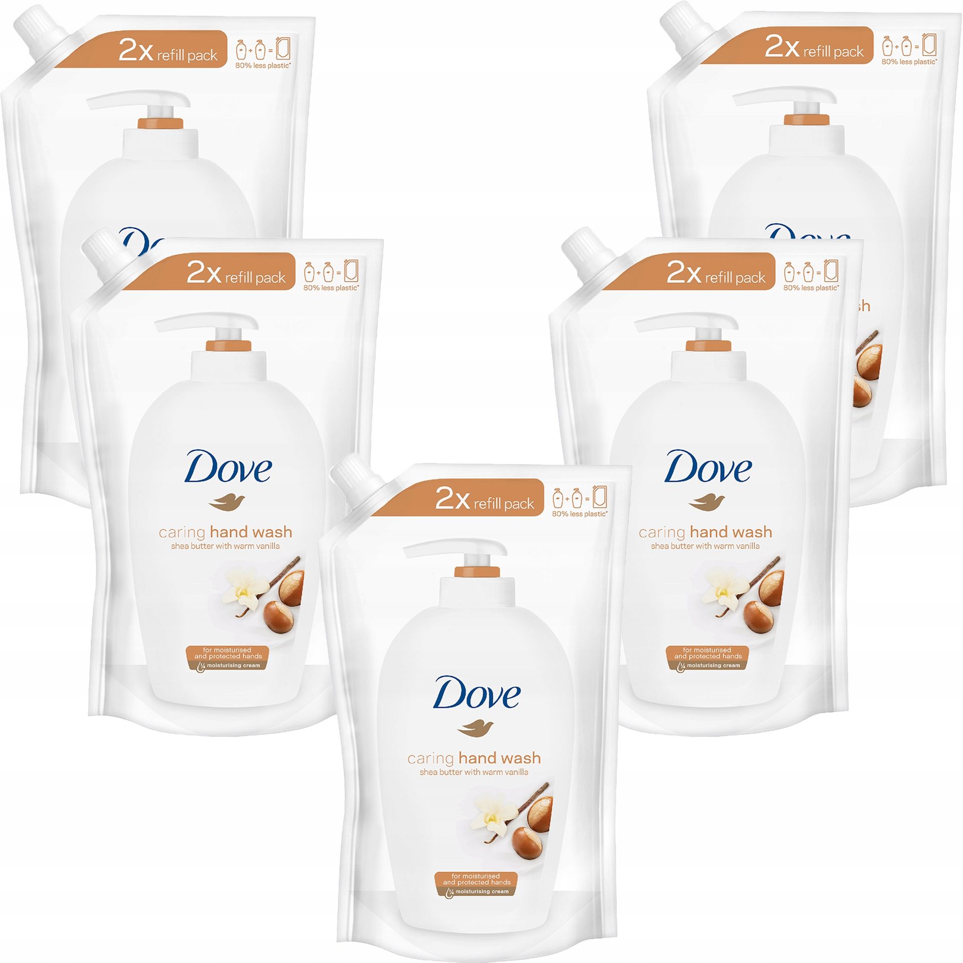 Dove Masło Shea Mydło w Płynie Zapas 500 ml x5