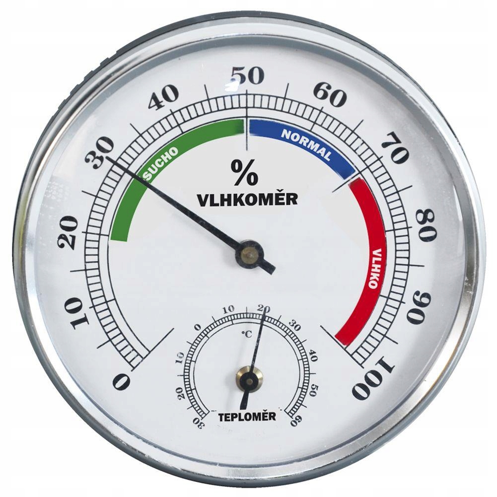 Higrometr wilgotnościomierz z termometrem zew/wew