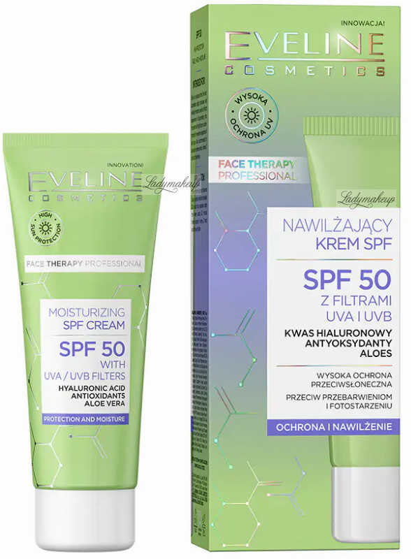 Eveline Cosmetics - Moisturizing SPF Cream - Nawilżający krem SPF 50 - 30 ml