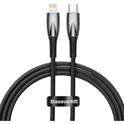 Baseus Glimmer Series kabel z szybkim ładowaniem USB-C - Lightning 480Mb/s PD 20W 1m czarny
