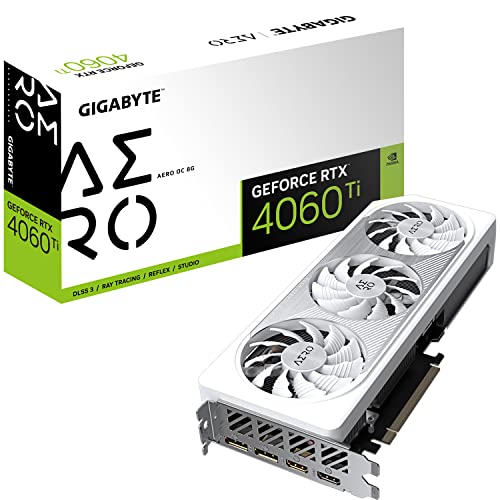 Gigabyte GeForce RTX 4060 Ti AERO OC - 8GB - GDDR6 - 128bit GV-N406TAERO OC-8GD