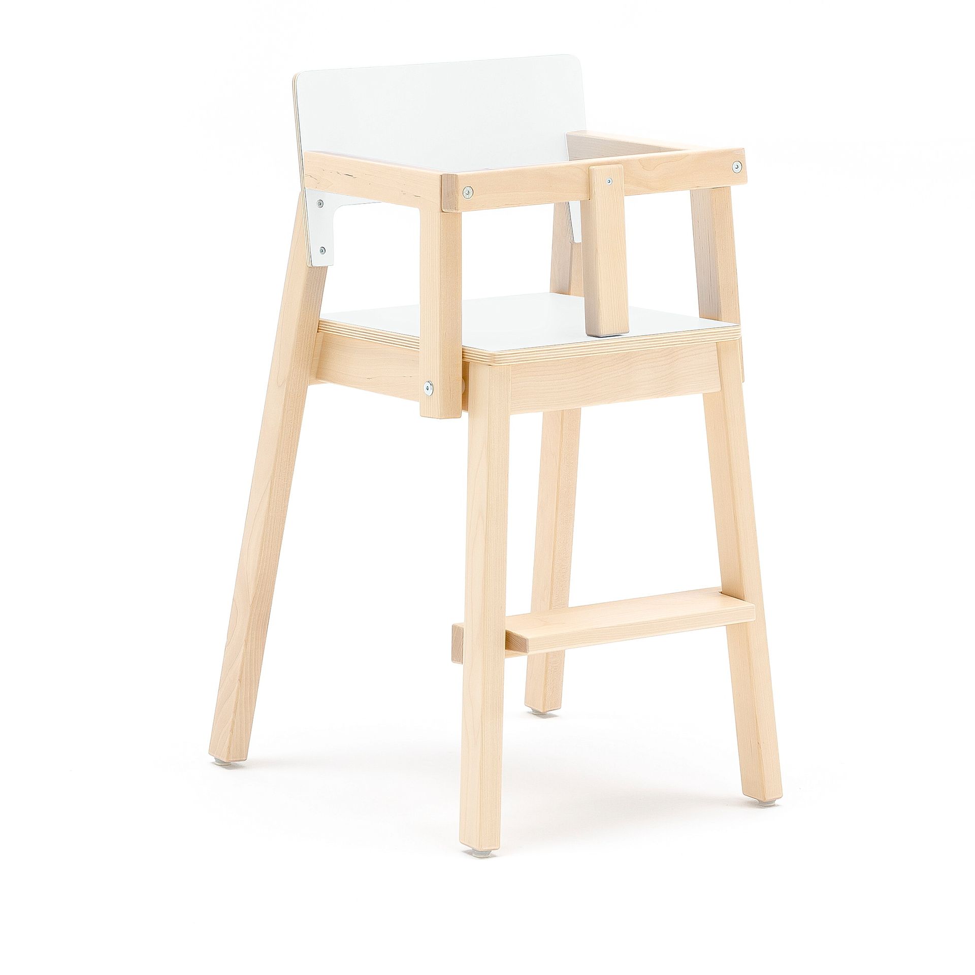 #en Chair Love 50 birch. Seatheight 50 cm. Seat and backrest white laminate