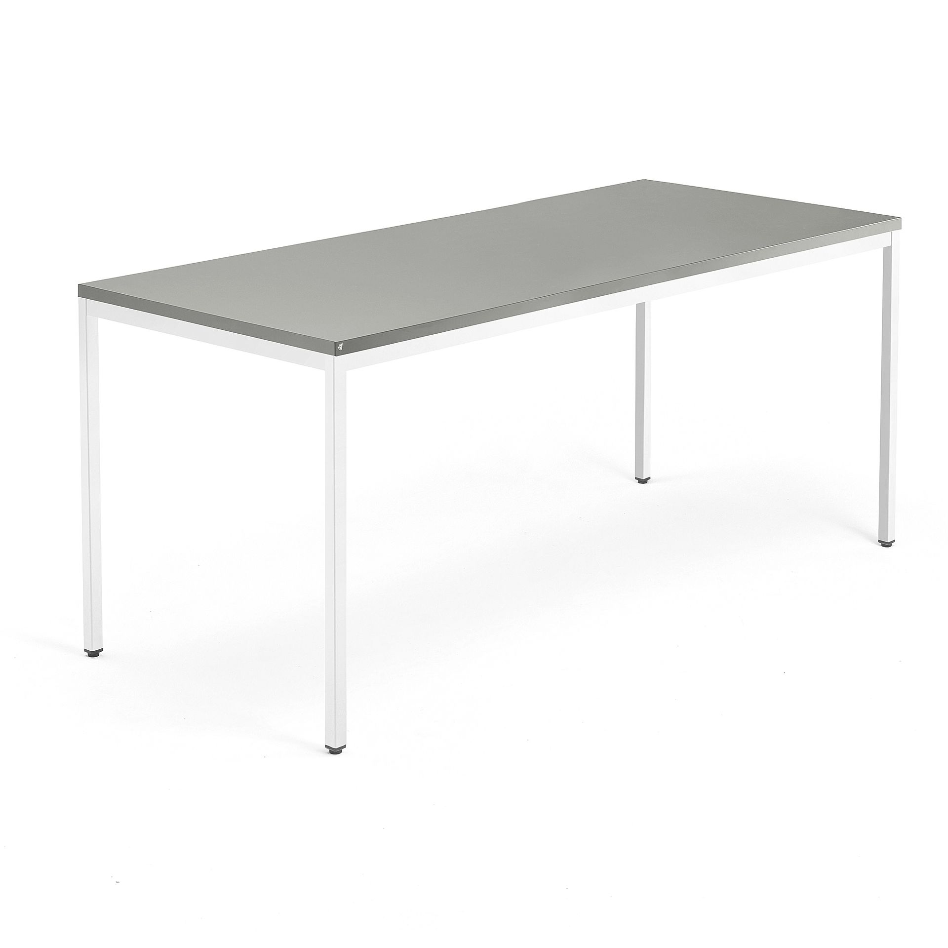 Biurko QBUS, 4 nogi, 1800x800 mm, biała rama, jasnoszary