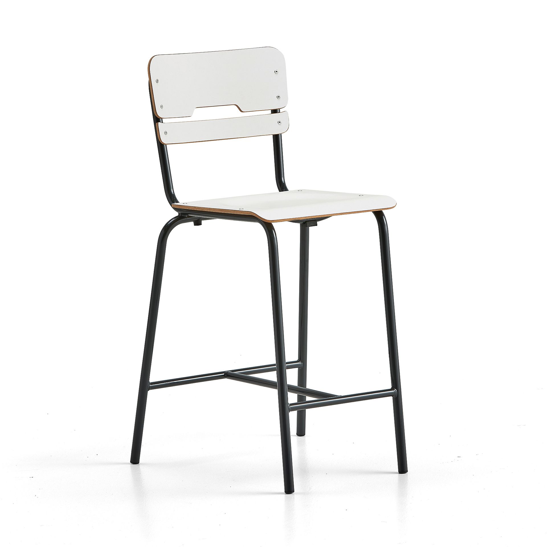 Krzesło szkolne SCIENTIA, szerokie, 650 mm, antracyt/biały