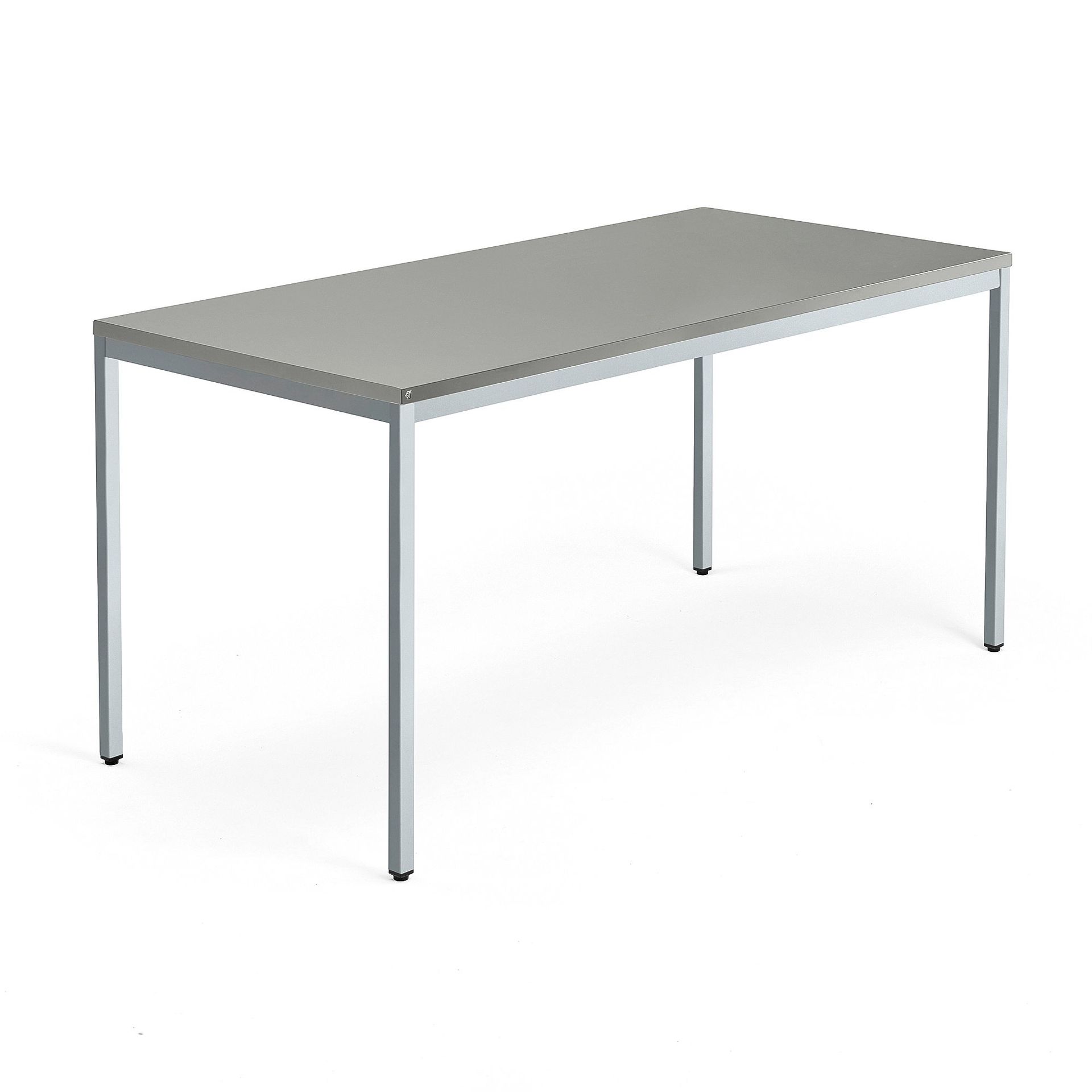 Stół MODULUS, 1600x800 mm, srebrna rama, jasnoszary