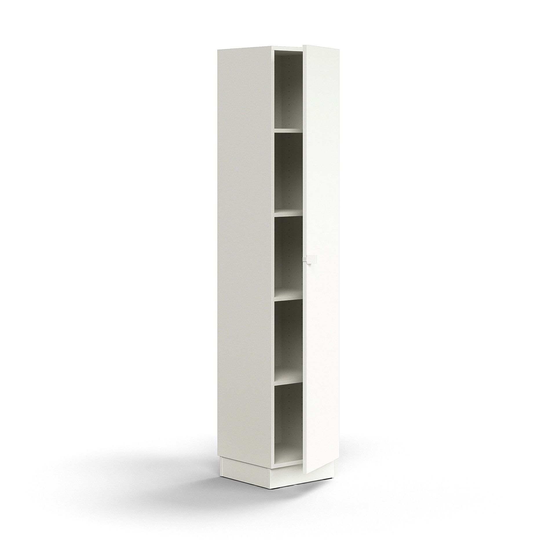 Szafa QBUS, 4 półki, cokół, uchwyt, 2020x400x420 mm, biały
