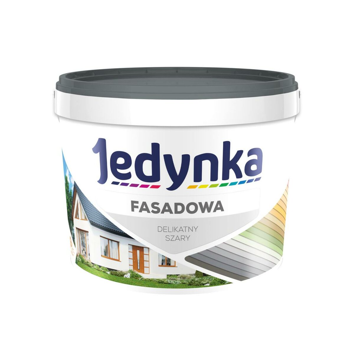 Farba elewacyjna FASADOWA 2.7 l Delikatny szary JEDYNKA