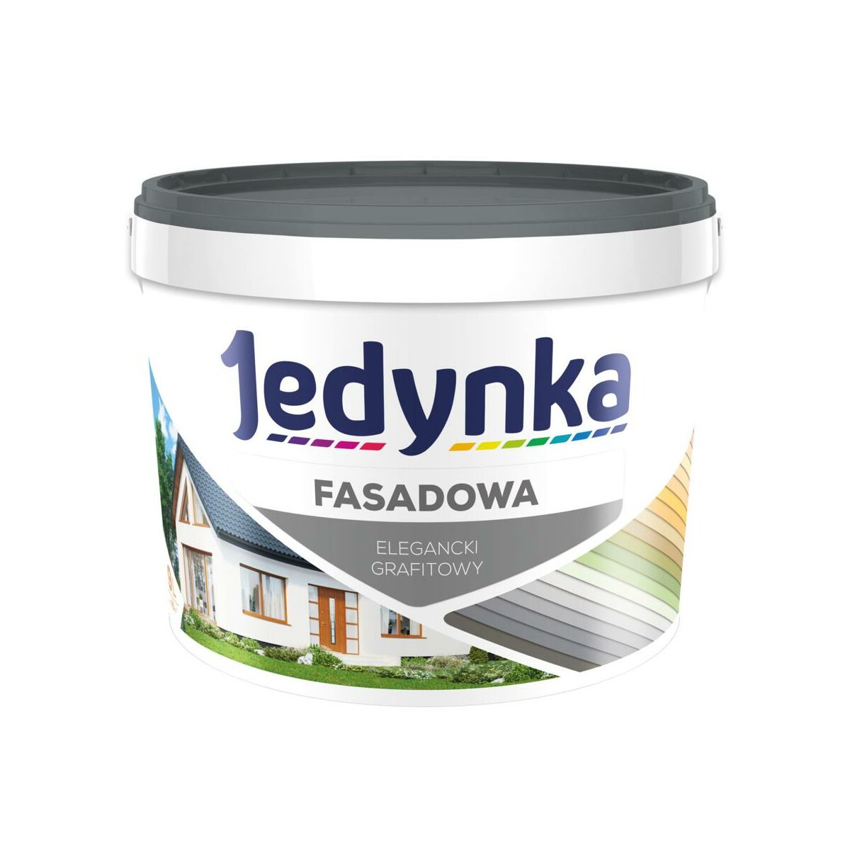 Farba elewacyjna FASADOWA 2.7 l Elegancki grafitowy JEDYNKA