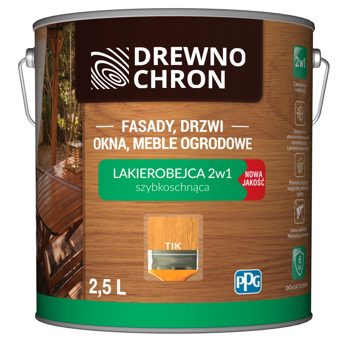 Lakierobejca Ochronno-dekoracyjna 2.5 l Teak Drewnochron 5904000046196
