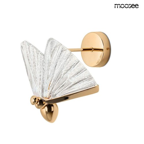 MOOSEE lampa ścienna BUTTERFLY M złota
