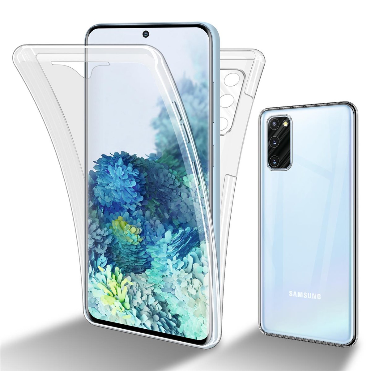Pokrowiec Do Samsung Galaxy S20 FE Etui w PRZEZROCZYSTY 360° Full Body Obudowa Case Cover Ochronny Cadorabo