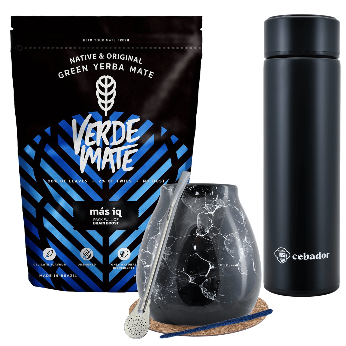 Zestaw Yerba Verde Mate MAS IQ 500g Termos 7.0