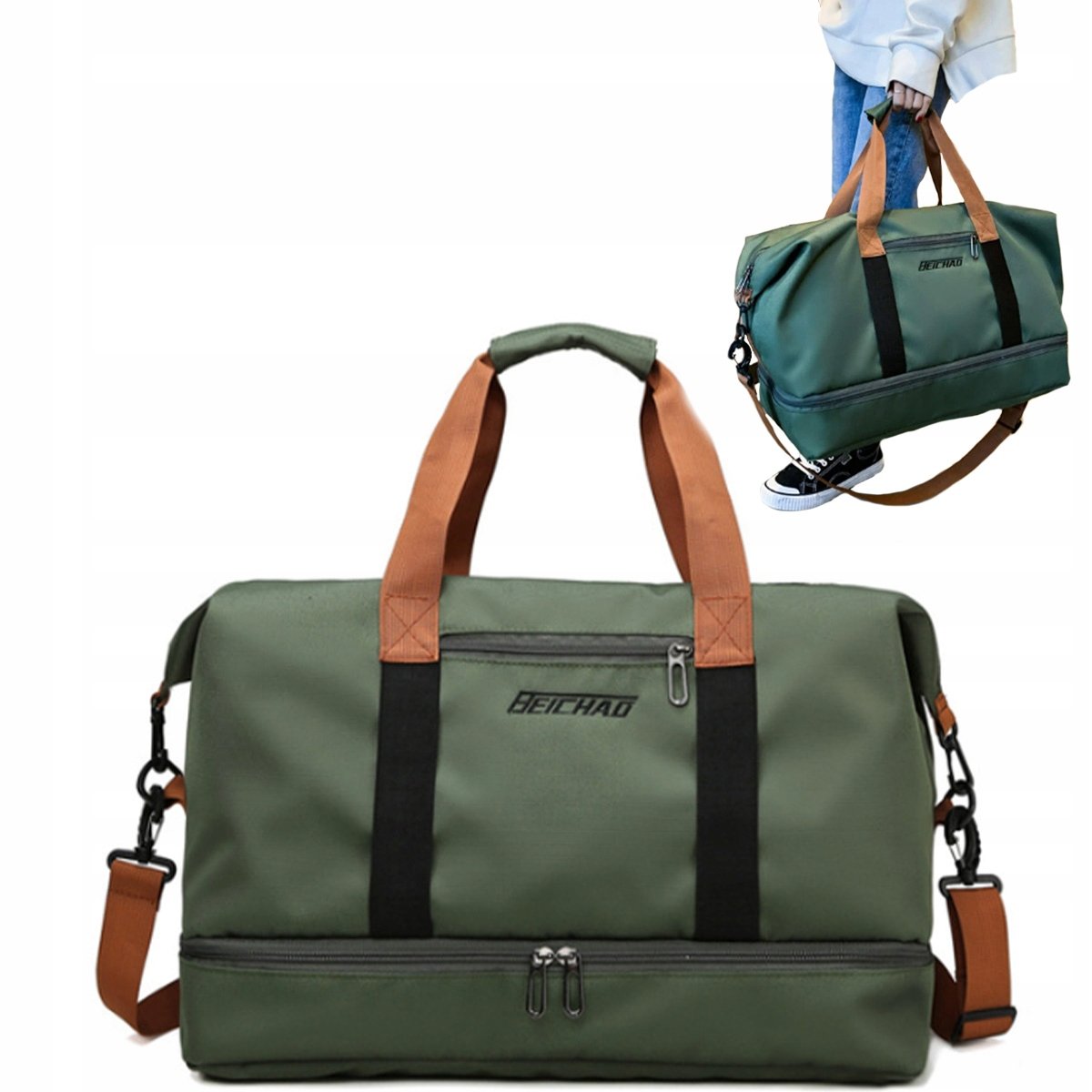 TORBA PODRÓŻNA BAGAŻ TURYSTYCZNA SPORTOWA duża Treningowa Wodoodporna