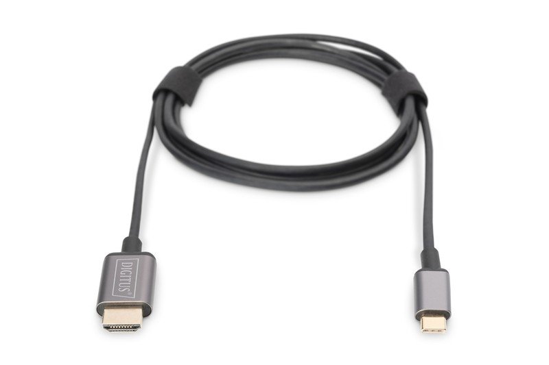 Digitus Kabel adapter USB Typ C 3.1 na HDMI 4K 30Hz metalowa obudowa HQ czarny 1.8m DA-70821