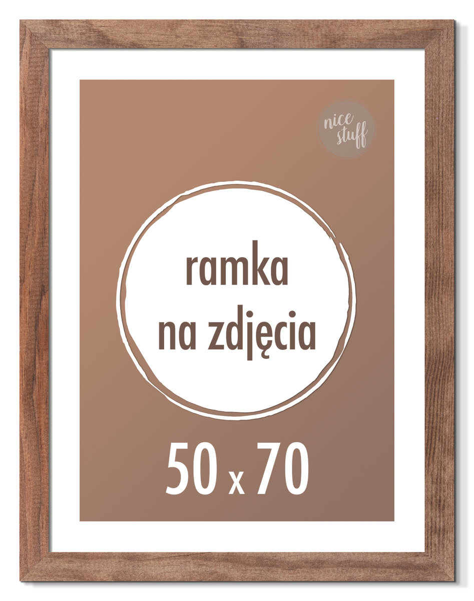 RAMKA NA ZDJĘCIA 50x70 cm B2 ramki drewniane wenge