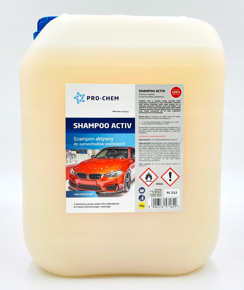 Aktywny szampon samochodowy PRO-CHEM SHAMPOO ACTIV 20 l PC212