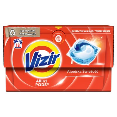 Kapsułki do prania Vizir Alpejska Świeżość (18 prań)