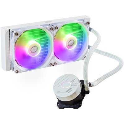 COOLER MASTER CHŁODZENIE WODNE CPU MASTERLIQUID 240L CORE ARGB BIAŁE MLW-D24M-A18PZ-RW