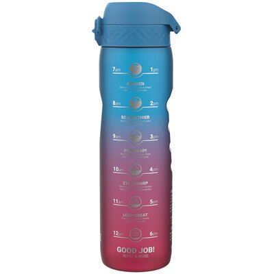 Butelka ION8 BPA Free I8RF1000PBPMOT Gradient Blue/Pink Motivator