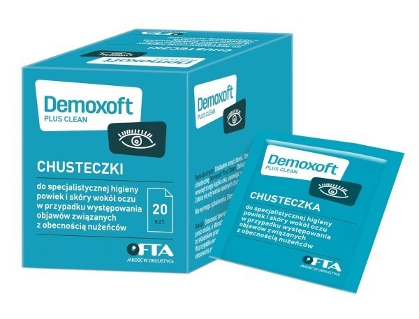 Verco Demoxoft Plus Clean x 20 chusteczek do powiek