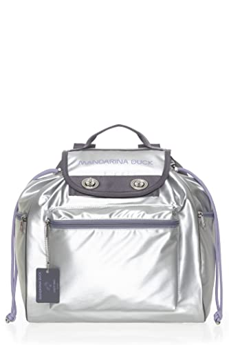 Mandarina Duck Damski plecak wojowniczy, srebrny, rozmiar uniwersalny, Srebrny, Rozmiar Uniwersalny