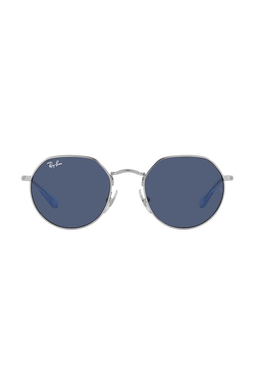 Ray-Ban okulary przeciwsłoneczne dziecięce Junior Jack kolor niebieski 0RJ9565S