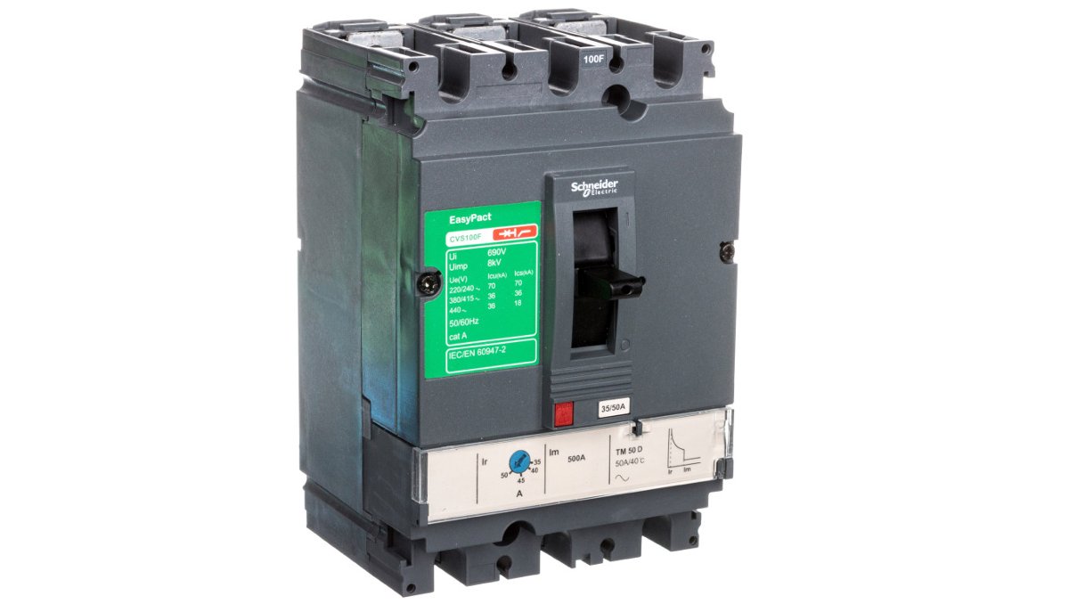 Schneider ELECTRIC Wyłącznik mocy 50A 3P 36kA EasyPact CVS100 TM50D LV510334 LV510334