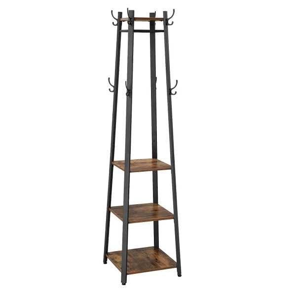 Wieszak Kompaktowy Na Kurtki, Garderoba Loft Vintage 45X45X 181 Cm Vasagle