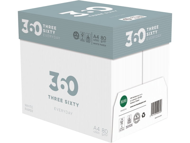 Papier ksero 360 Everyday A4 80g klasa C 5 ryz karton