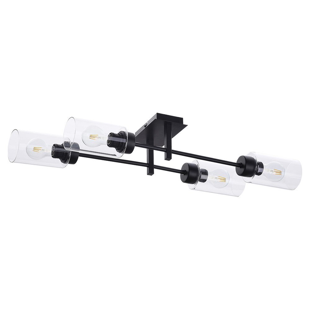 Rabalux Prudence lampa wisząca 4x40W czarny/przezroczysty 2672