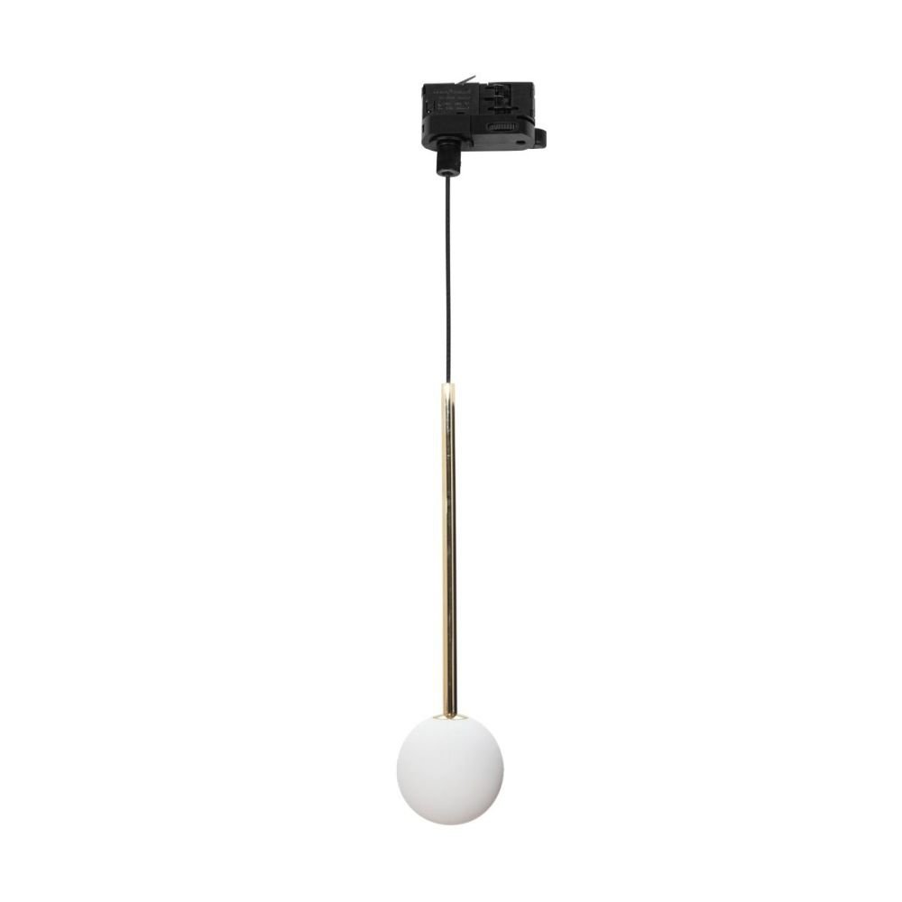 Wisząca lampa do szyn 3-fazowych Ali 9030BK  Zumaline kula biała