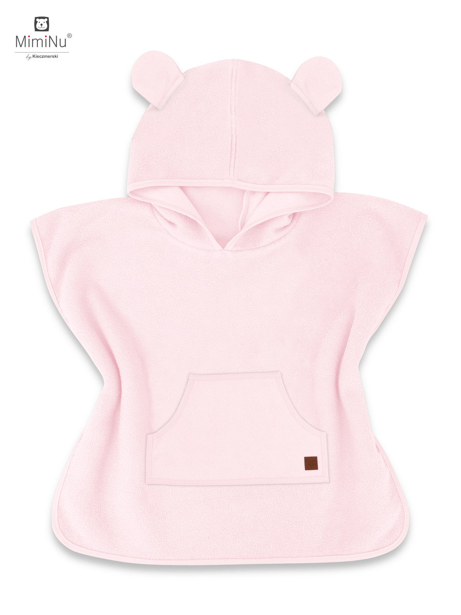 Ponczo kąpielowe, na basen, szybkoschnące, termofrotte RÓŻ, rozmiar M