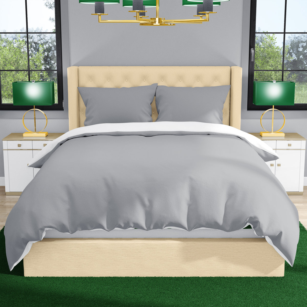 POŚCIEL 200X220 DWUSTRONNA + PRZEŚCIERADŁO MODERN