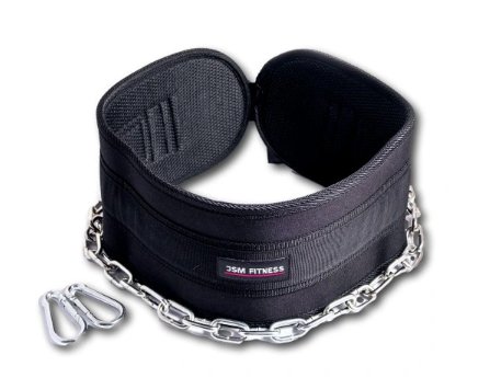 Pas dip belt z zapięciem stalowym JSM FITNESS