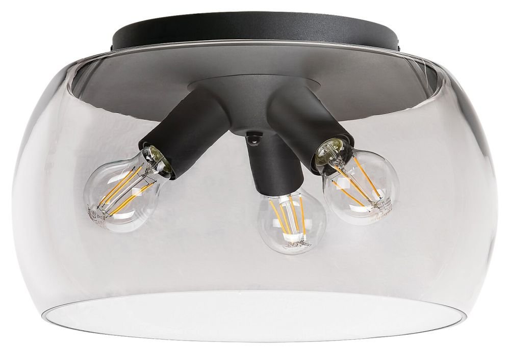 Rabalux Ursula lampa podsufitowa 3x40W czarny/przydymiony 3189