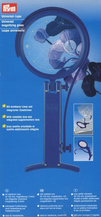 Haft krzyżykowy - Lupa powiększająca na szyję