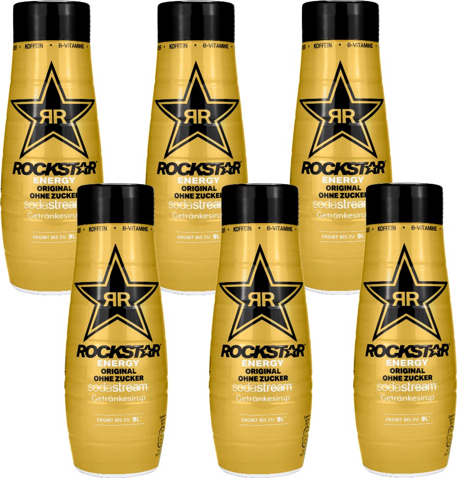 6x Syrop SodaStream Rockstar Original Zero 440ml