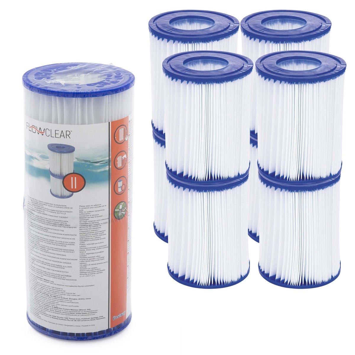 FILTR DO WKŁADU BASENU Bestway 58094 TYP II 8 szt.