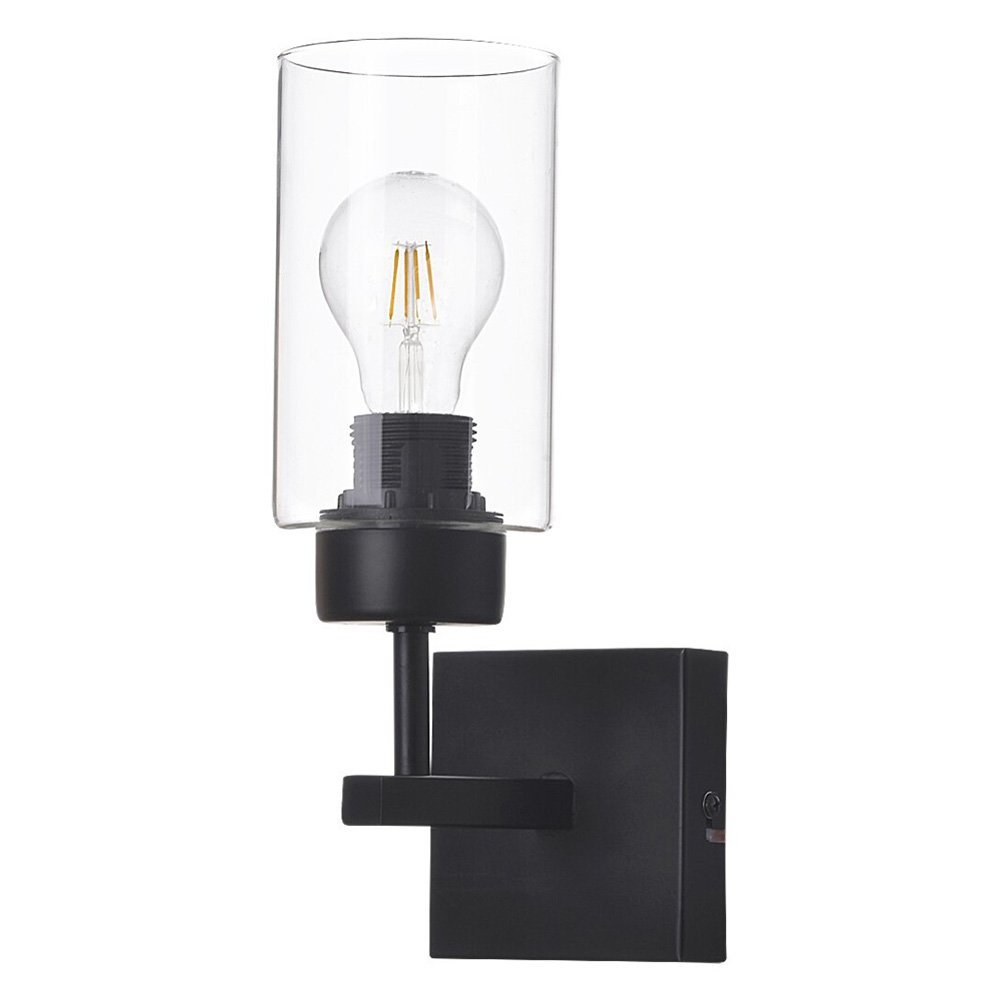 Rabalux Prudence kinkiet 1x40W czarny/przezroczysty 2671