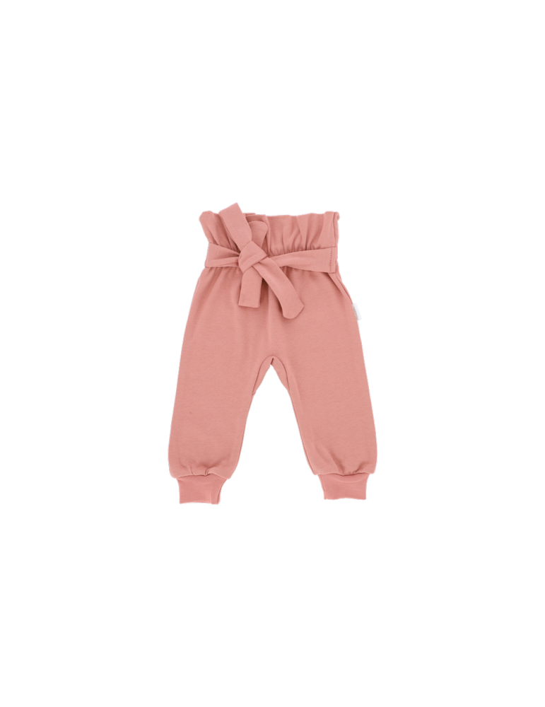 Mamatti Spodnie niemowlęce bawełniane z wysokim stanem różowy, Rozmiar: 68