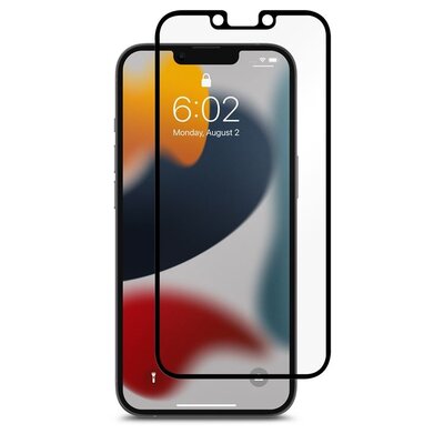 Moshi iVisor AG - Matowa folia ochronna na ekran iPhone 13 / iPhone 13 Pro (czarna ramka)