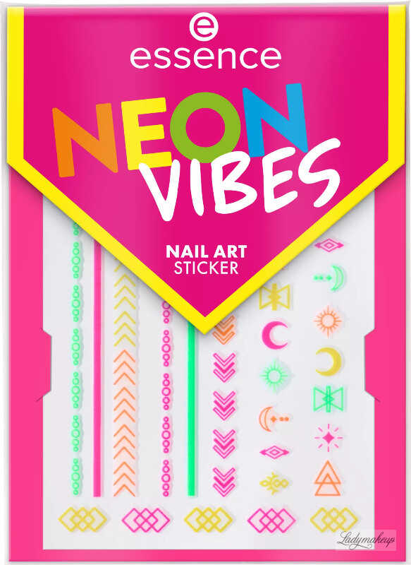 Essence - NEON VIBES - NAIL ART STICKER - Naklejki do paznokci - 49 szt.