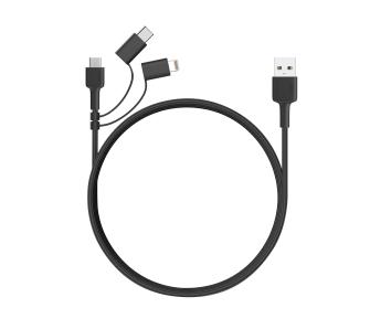 Aukey CB-BAL5 3w1 nylonowy ultraszybki Quick Charge micro USB USB C Lightning 1.2m