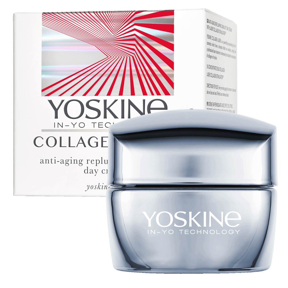 Yoskine Collagen Laser, wypełniająco-liftingujący krem o wzmocnionej sile działania z laserowym stymulatorem kolagen na dzień