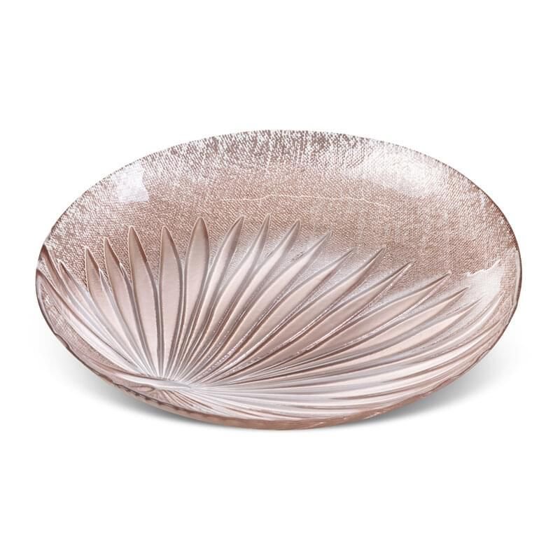 Patera Dekoracyjna Szklana Bena 28X4 Jasnoróżowa