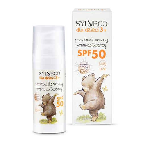 SYLVECO Przeciwsłoneczny krem do twarzy dla dzieci 3+ SPF 50, 50ml - >>> DARMOWA od 99zł