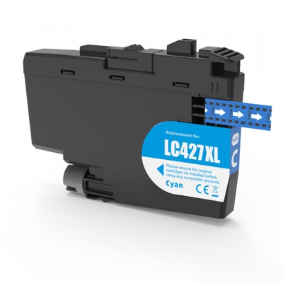 Tusz Zamiennik LC-427 XL C do Brother (LC427XLC) (Błękitny)|