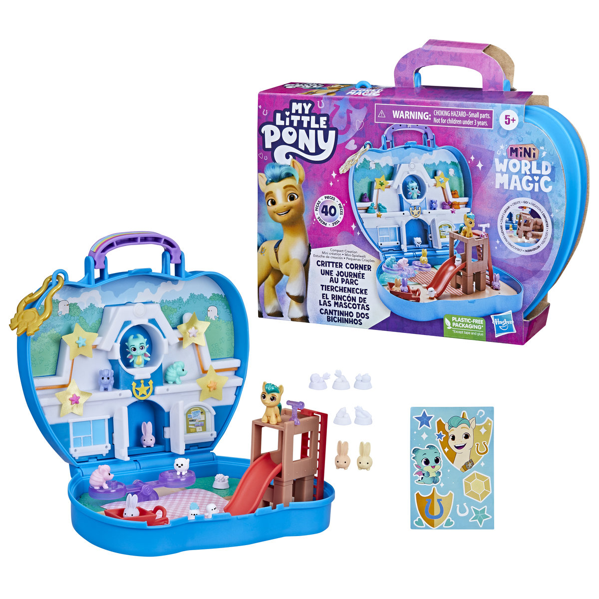 Hasbro, My Little Pony, Przenośny zestaw Magia Miniaturowego Świata Kącik Zwierząt + figurka Hitch Trailblazer F6440