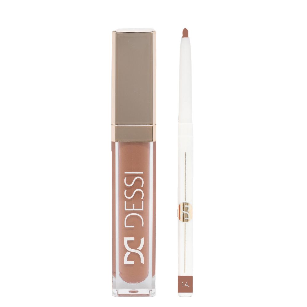Dessi Zestaw do ust (Pomadka 18 Cheers 5,5ml + Konturówka 14 0,25g)